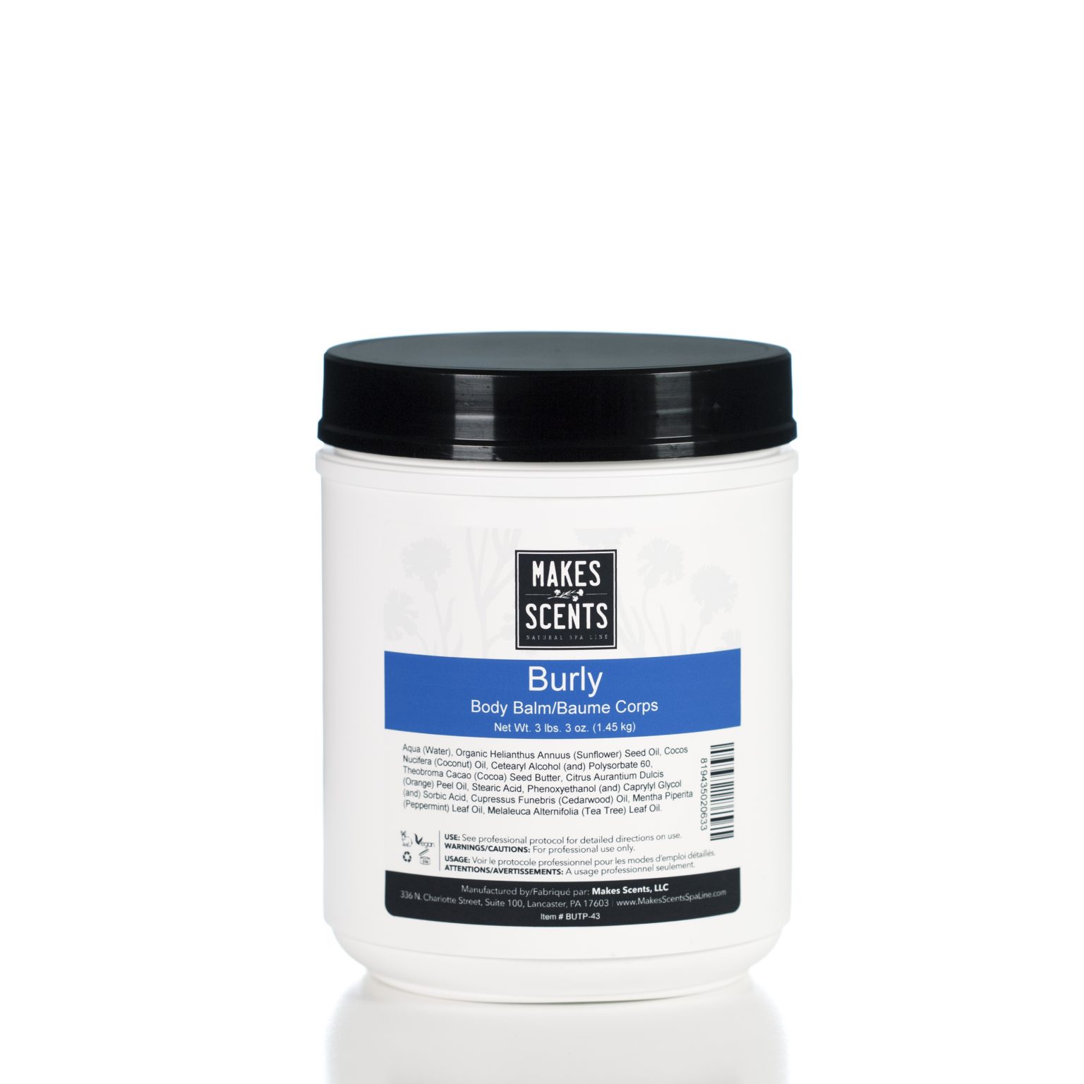 Burly Balm Body Butter | Makes Scents Natural Spa Line