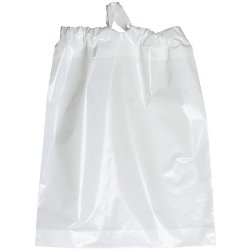 Wholesale Bulk White Poly Bag w/ White Flat Plastic Drawstring | Makes Scents Hospitality