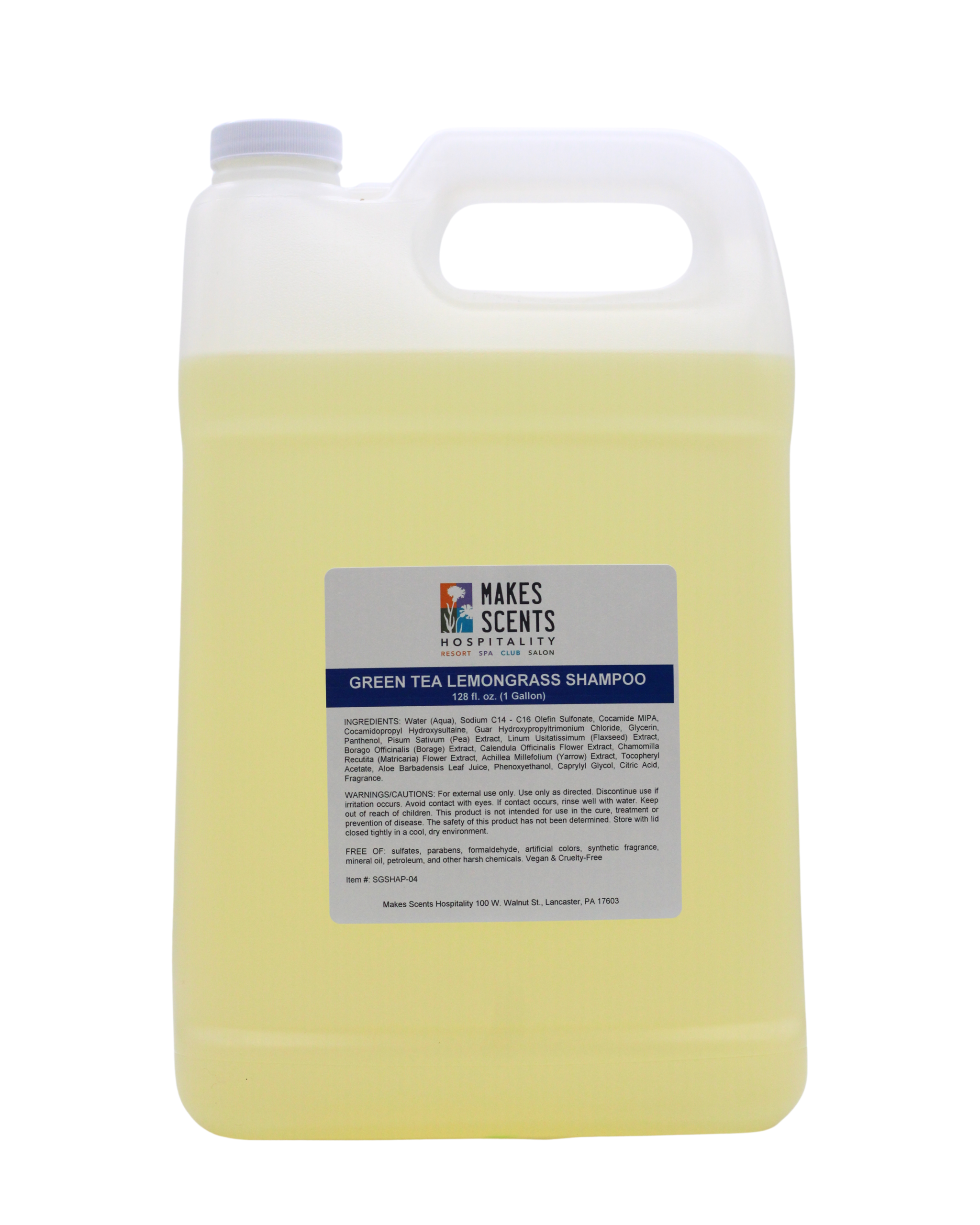 Green Tea Lemongrass Shampoo | Professional Grade Spa Products | Makes Scents | Makes Scents Hospitality | Hotel Supplies